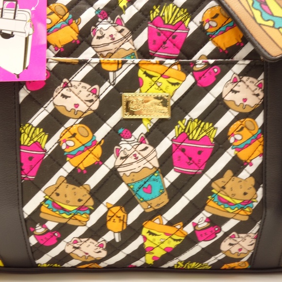 Betsey Johnson Multicolor Cat Print Travel Bag - Picture 2 of 8